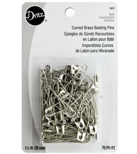 [CL-3031] Curved Brass Basting Pins from Dritz