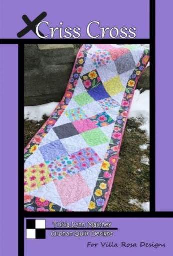 [VRD-OQ041] Criss Cross Table Runner Pattern by Tricia Lynn Maloney for Villa Rosa Designs