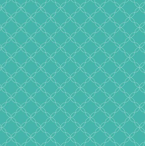 [MAY-8209-Q] Kimberbell Basic Teal  Lattice From Maywood Studio