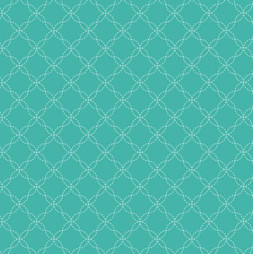 [MAY-8209-Q] Kimberbell Basic Teal  Lattice From Maywood Studio
