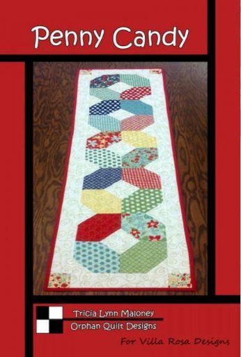 [VRD-Q003] Penny Candy Table Runner Pattern by Tricia Lynn Maloney for Villa Rosa Designs