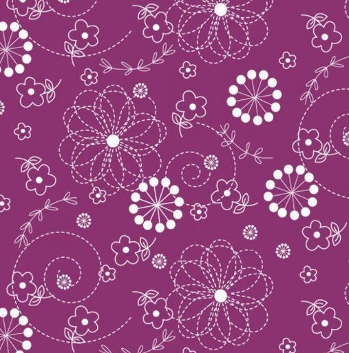 [MAY-8246-VR] Kimberbell Basic Doodles Violet Red  From Maywood Studio