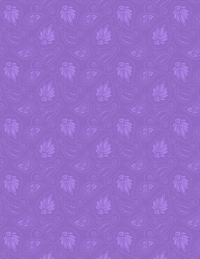[WP-39138-600] Grape Crush Paisley Medium Purple From Wilmington Prints