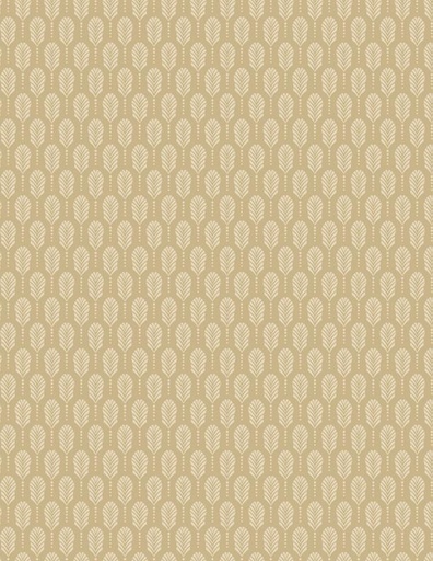 [WP-39132-200] Sandalwood Art Deco Feathers Light Brown From Wilmington Prints