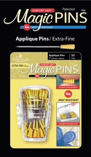 [MP-219775] Comfort Grip Magic Pins Fine Applique Xtra Fine  From Taylor Seville Originals