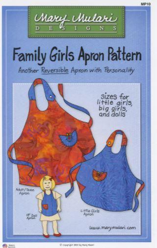 [MP-10] Family Girls Apron Pattern by Mary Mulari Designs