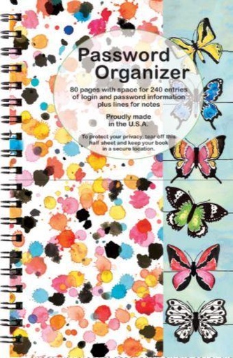 [CKR-PWB06] Password Organizer Butterflies from It Takes Two