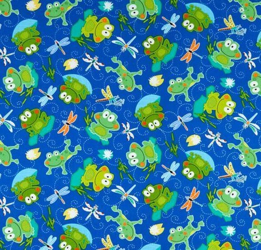 [KAN-07937-55] Hop Along Frogs Blue from Kanvas Studio