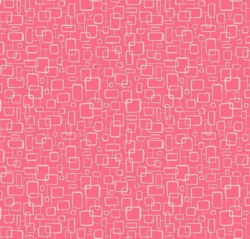 [PB-WHIM4411P] Whimsy White On Pink Rectangles From P&B Textiles