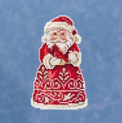 [WIC-JS20-1913] Santa with Cardinal Cross Stitch Kit by Jim Shore for Mill Hill