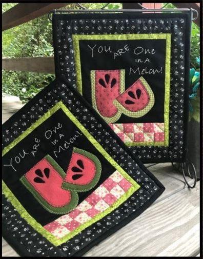 [PP-OneMelon] One In A Melon Wool and Fabric Kit Featuring Calico Patch Pattern