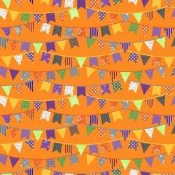 [CKR-9921-O] Hometown Halloween Orange Halloween Flags