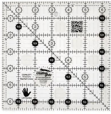 [CG-RG-LEFT] Creative Grids 6 1/2 X 6 1/2 Ruler Left Handed