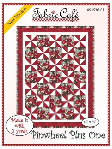 [CKR-FC91536-01] Pinwheel Plus One Quilt Pattern From Fabric Cafe