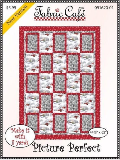 [FC-091620-01] Picture Perfect 3 Yard Quilt Pattern By Fabric Cafe