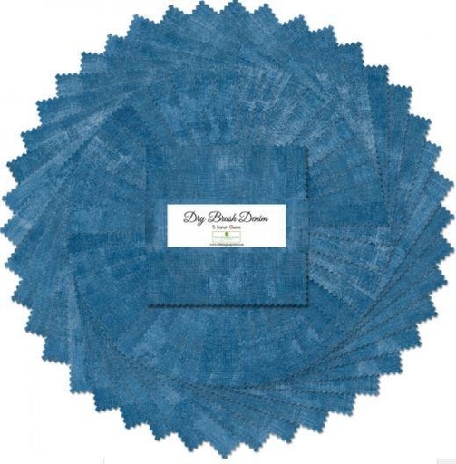 [WP-507-89-507] Essentials Dry Brush Denim 5 Inch Karat Gems From Wilmington Prints