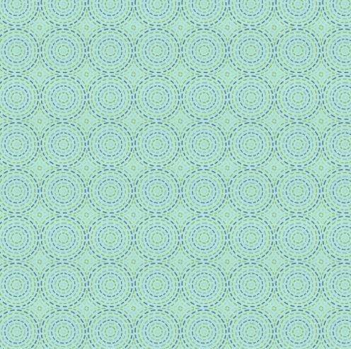 [WP-27621-447] Sew Little Time Quilting Circles Teal  From Wilmington Prints