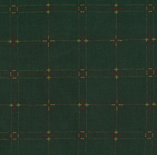 [MB-1403] Classic Plaid Dark Green With Stripes And Crosses  From Marcus Fabrics