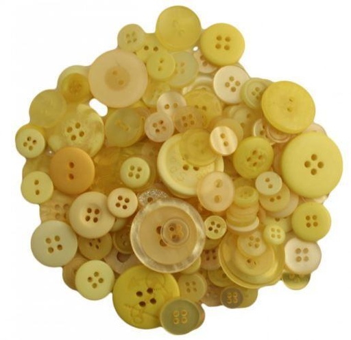 [BGMJ101] Button Mason Jar Lemon from Buttons Galore