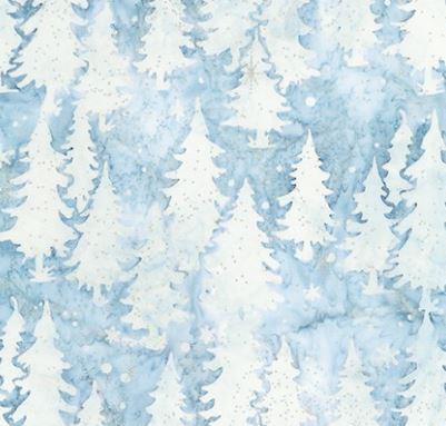 [RK-20345-63] Magical Winter Sky Pines  Metallic Batik by Lunn Studio from Artisan Batiks