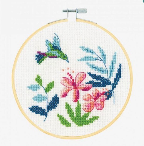 [MOD-1912L] Exotic Flowers  Counted Cross Stitch Kit from DM