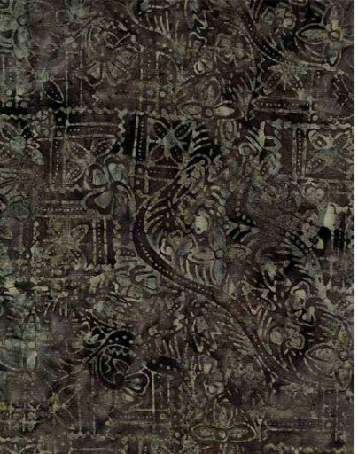 [TTR-B8380-Earth] Plum Fusion Weaved Floral Tiles Tonga Batik By Timeless Treasures