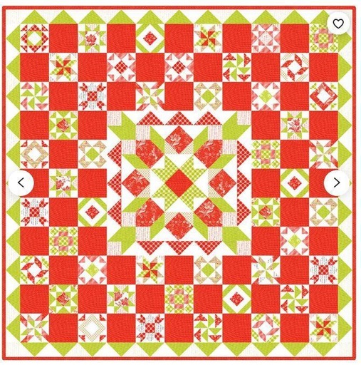 [PP-ChristmasMedallio] Christmas Medallion Sampler Quilt Kit From Moda Fabrics