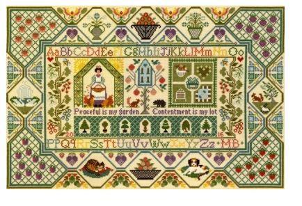 [WIC-SX11] Peaceful Garden Cross Stitch Kit  by Moira Blackburn from Bothy Threads