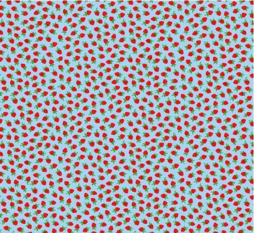 [WF-52742-7] Sugarcube Mini Strawberries Blue From Windham Fabrics