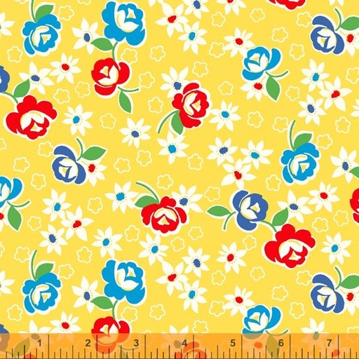 [WF-52734-2] Sugarcube Roses Yellow From Windham Fabrics