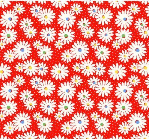 [WF-52735-1] Sugarcube Daisy Dots Red From Windham Fabrics