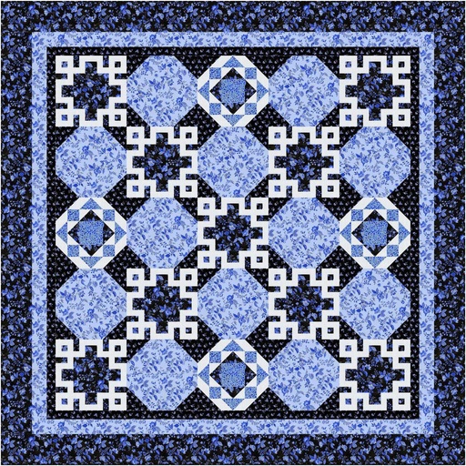 [PP-KNOTTEDMAZE] Knotted Maze Quilt Kit Featuring Fleur Metallics