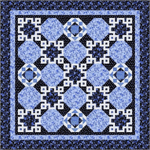 [PP-KNOTTEDMAZE] Knotted Maze Quilt Kit Featuring Fleur Metallics