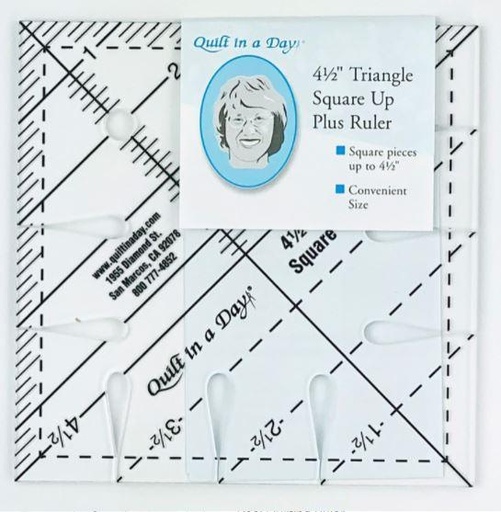 [QD-2058] Triangle Square Up Plus Ruler 4 1/2 Inches From Quilt In A Day