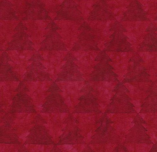 [IB-122016370] Holly Holiday Triangle Trees Cherry  From Island Batik