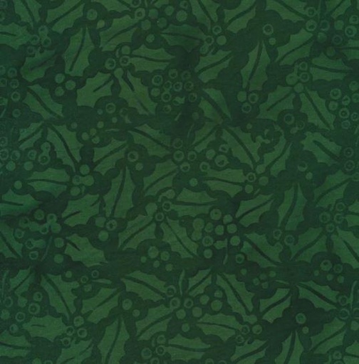 [IB-122034885] Holly Holiday Holly Leaves Pineneedles From Island Batik