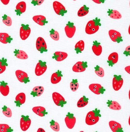 [KAF-20954-1] Farm To Table Strawberries White  By Ann Kelle Designs  From Robert Kaufman
