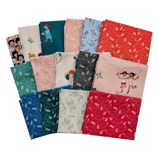 [PP-WonderfulWorldF4] Wonderful World Fat Quarter Bundle From Michael Miller