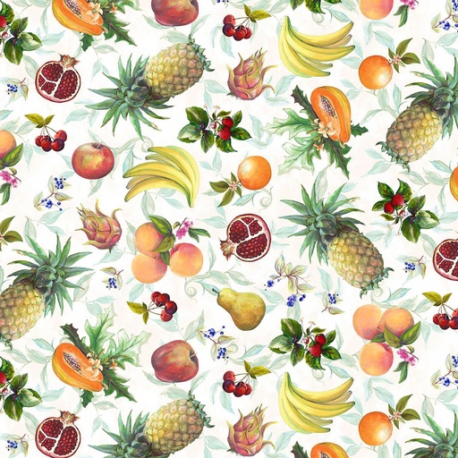 [B-1879-01] Fruit For Thought Large Tossed Fruit From Blank Quilting Corp