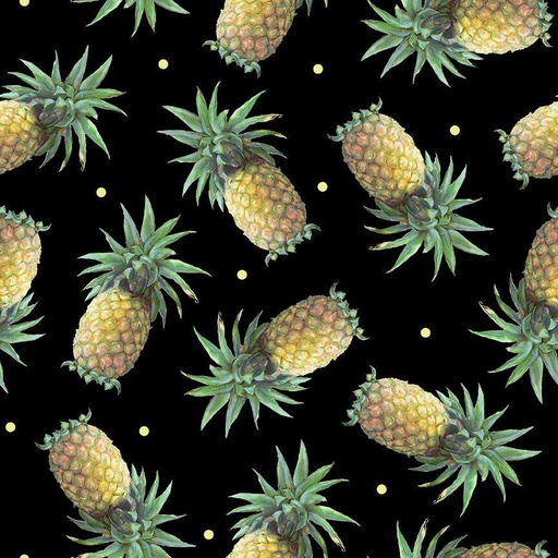 [B-1885-99] Fruit For Thought Pineapple Black From Blank Quilting Corp