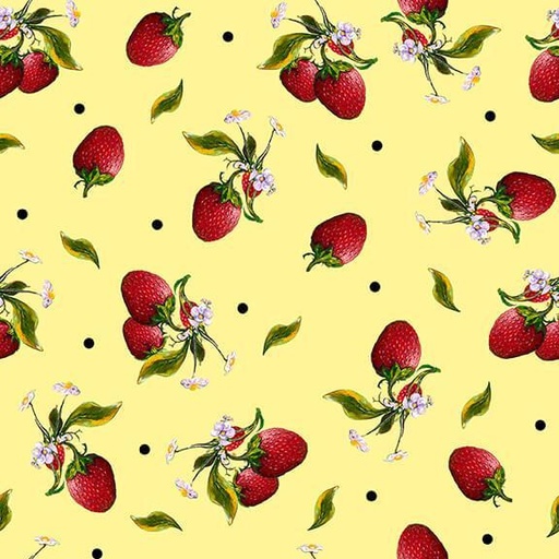 [B-1887-44] Fruit For Thought Strawberries From Blank Quilting Corp