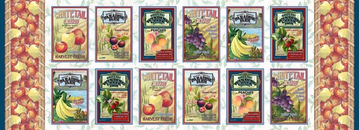 [B-1884-41] Fruit For Thought Fruit Labels From Blank Quilting Corp
