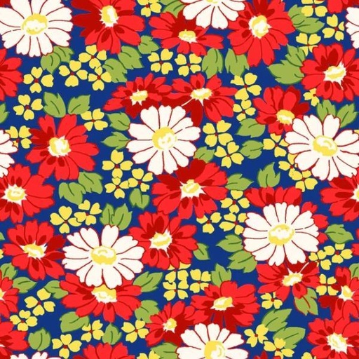 [PB-04636-MU] Beach Baby Multi Floral Multi By Retro Vintage For P&B Textiles