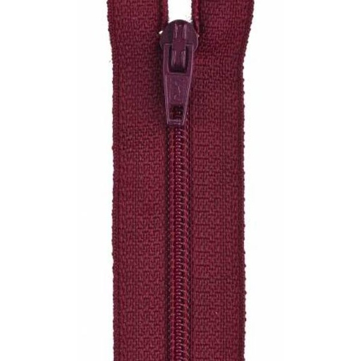 [COA-F72-9-39B] All-Purpose Polyester Coil Zipper 9In Barberry Red By Coats & Clark