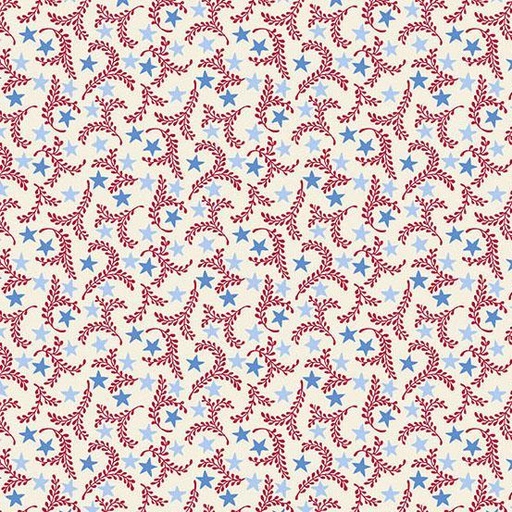 [AND-9938-RL] Star Spangled Star Branches Red for Andover Fabrics