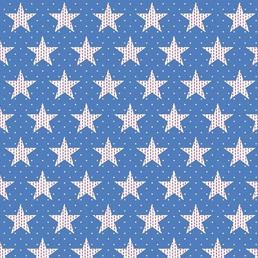 [AND-9944-B] Star Spangled Stars Blue For Andover Fabrics