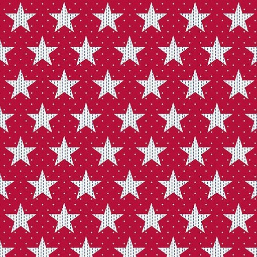 [AND-9944-R] Star Spangled Stars Red For Andover Fabrics