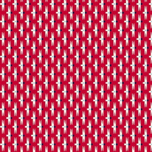 [AND-9939-R] Star Spangled Backgammon Red For Andover Fabrics