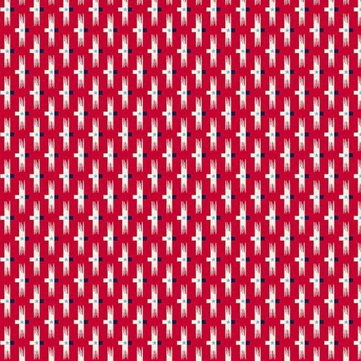 [AND-9939-R] Star Spangled Backgammon Red For Andover Fabrics