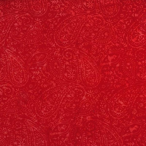 [HOF-2386-403] Bali Batik Paisley Cherry By Hoffman